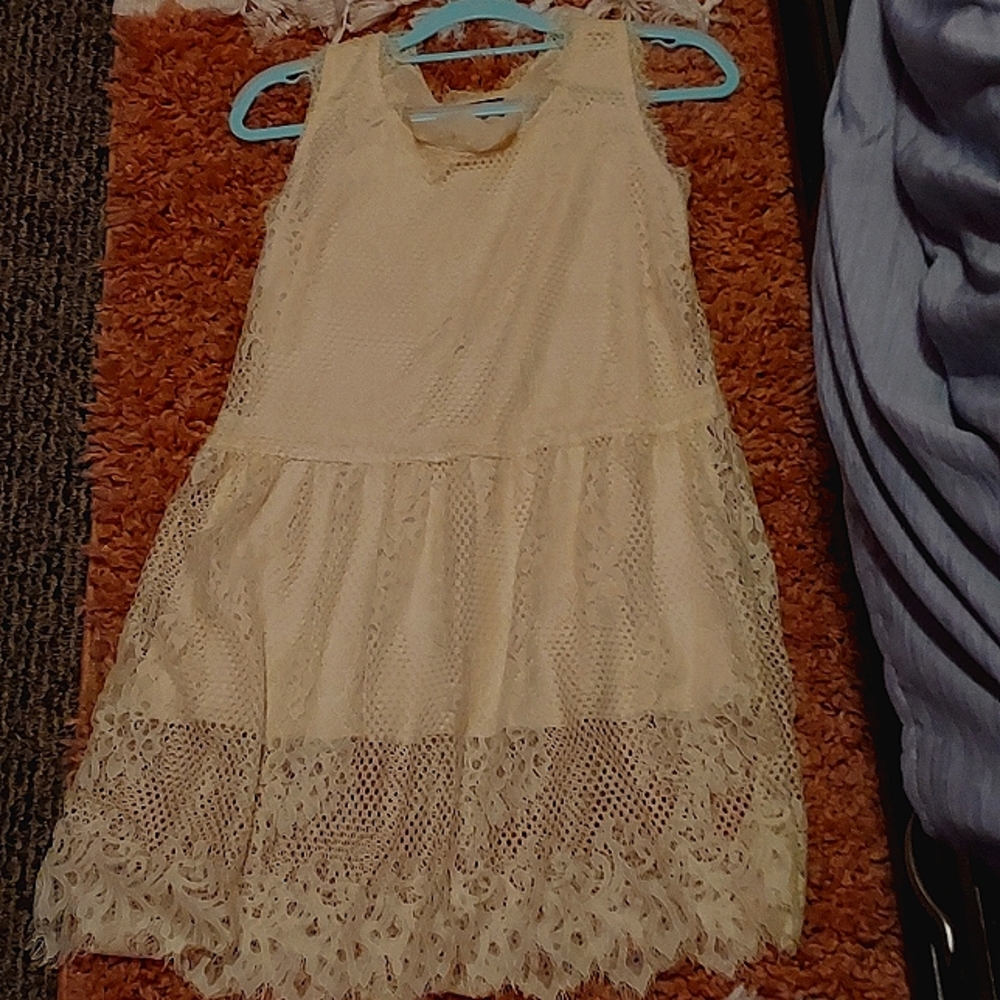 Beautiful tan floral dress